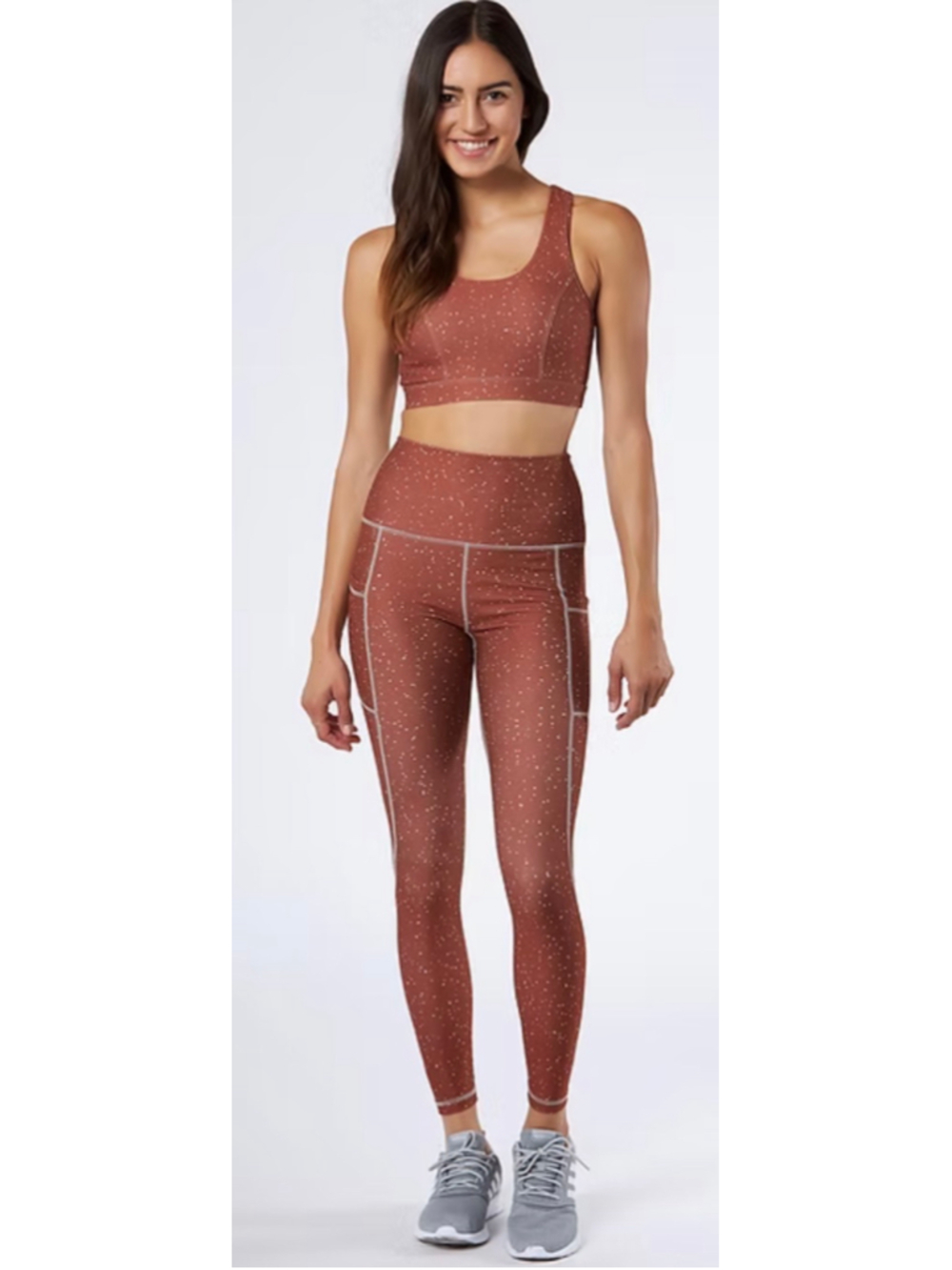 NEW Serena Pocket Legging Dark Copper Speckle M $100